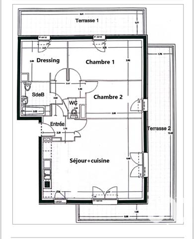 Appartement à vendre 4 pièces 84 m² Trappes