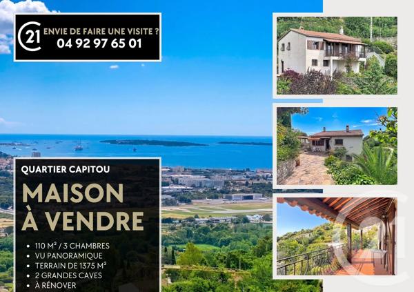Maison à vendre  6 pièces - 110 m 2   MANDELIEU LA NAPOULE  - 06