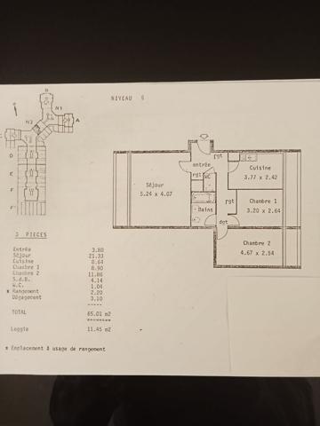 Appartement Nanterre 3 pièce(s) 65 m2