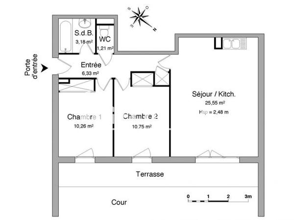 Location Appartement 3 pièces 57.3 m² - ROUTE DE SOREDE Argeles Sur Mer 66700