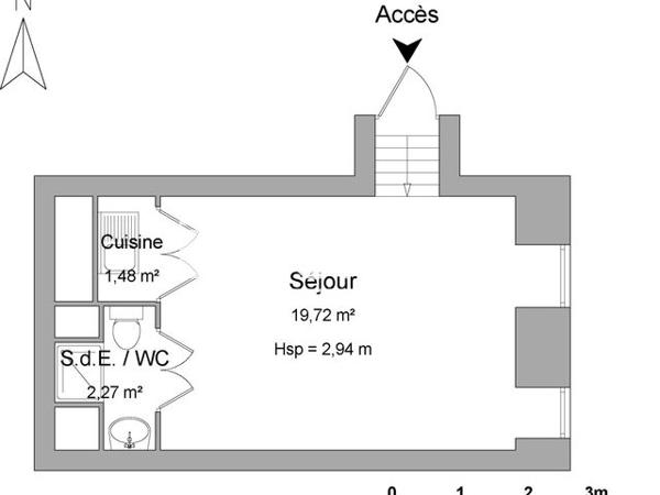 Location Studio 24.06 m² - 4 PLACE DU MARTRAY Quintin 22800