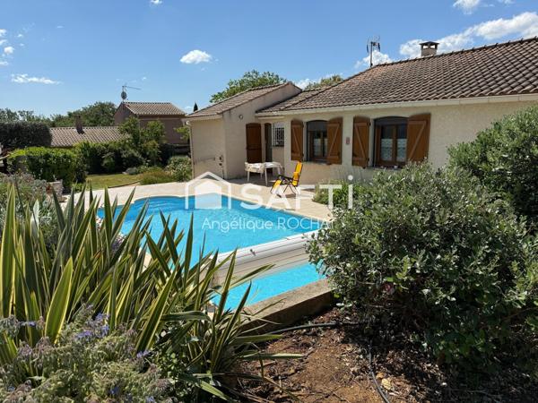 Nouveauté sur Magalas Maison de plain pied  4 chambres grande piscine sur 1100m2 un coin de paradis