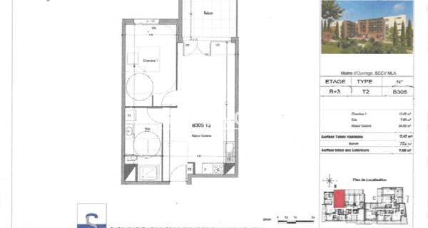 Location Appartement 2 pièces 47.47 m² - Morières-lès-avignon 84310