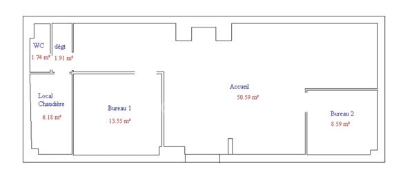 Local/bureau à usage commercial ou professionnel