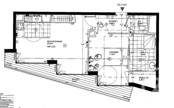 Appartement F2 à vendre  2 pièces - 47,78 m2 PARIS - 75001