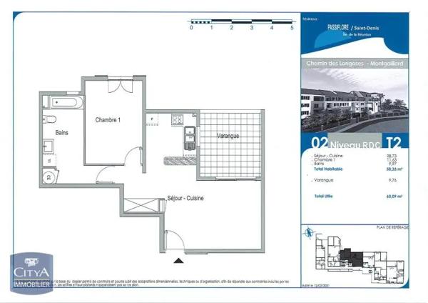 Appartement à louer 2 pièces 50.33m²