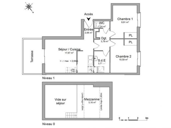 Location Appartement 3 pièces 54.12 m² - RESIDENCE LES DRISSES - 16 RUE DU GENOIS Les Sables D'olonne 85100