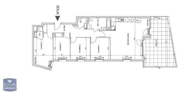 Appartement à louer 5 pièces 100m²