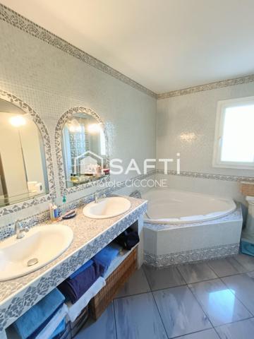 Maison traditionnelle avec grand jardin et piscine