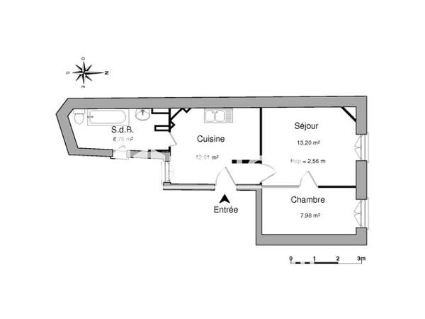 Location Appartement 2 pièces 40 m² - 3 RUE DE LAXOU Nancy 54000