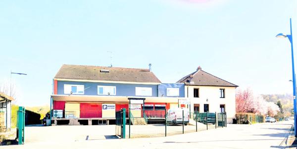 Vaste local commercial comprenant en partie supérieure 2 beaux appartements en duplex, piscine et garage