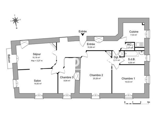 Location Appartement 4 pièces 106.27 m² - 5 RUE DE LA SOURCE DE CLERMONT Evian Les Bains 74500