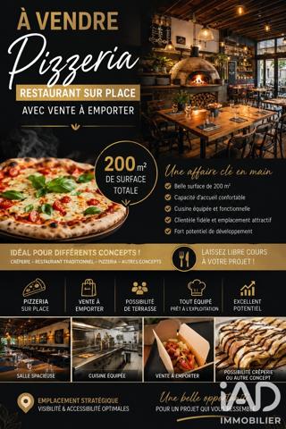 Crêperie, Pizzeria​ à vendre 250 m² Grâces