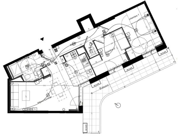appartement T3 neuf à vendre SAINT OUEN SUR SEINE (93), surface 66,31 m2 + balcon 18,41 m2