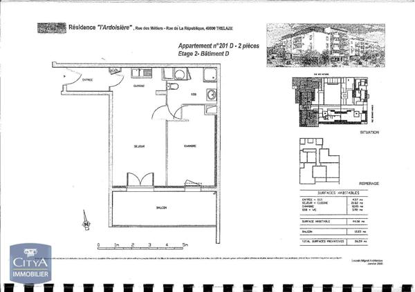 Appartement à louer 2 pièces 44.73m² Trélazé (49800)
