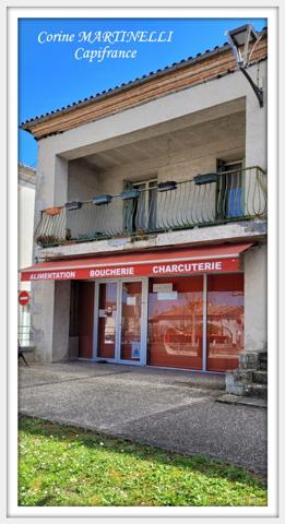 A vendre, Astaffort, Centre village local commercial vide et Appartement