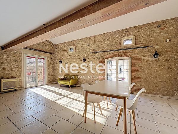 Maison en pierre rénovée, garage, terrasses et T2 indépendant