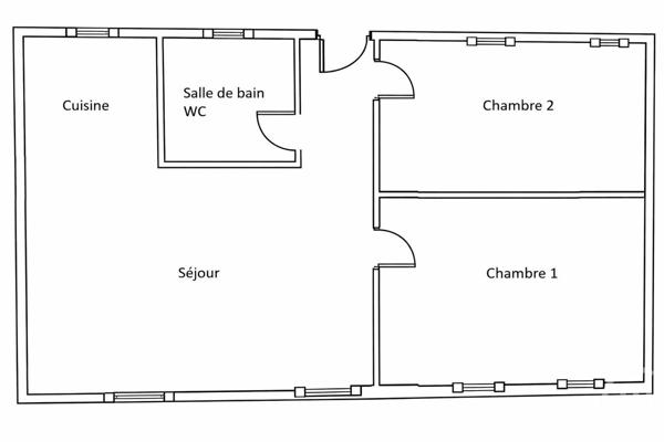 Appartement F3 à vendre  3 pièces - 52,19 m2 PARIS - 75014