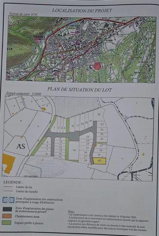 PRADES Terrain Constructible de 500 m2 aménagé