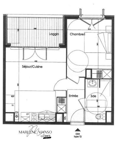T2 avec loggia + place de parking couverte