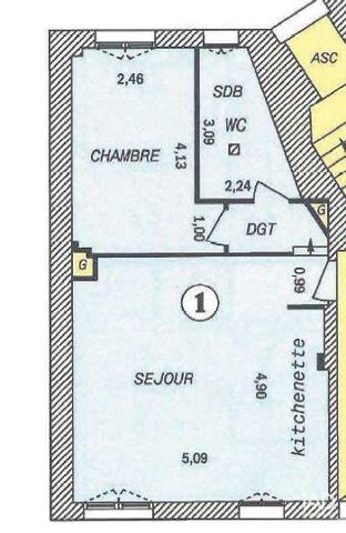 Appartement à vendre 2 pièces 43 m² Montrouge