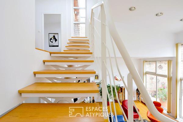Loft d’architecte en triplex au coeur d’une ancienne filature