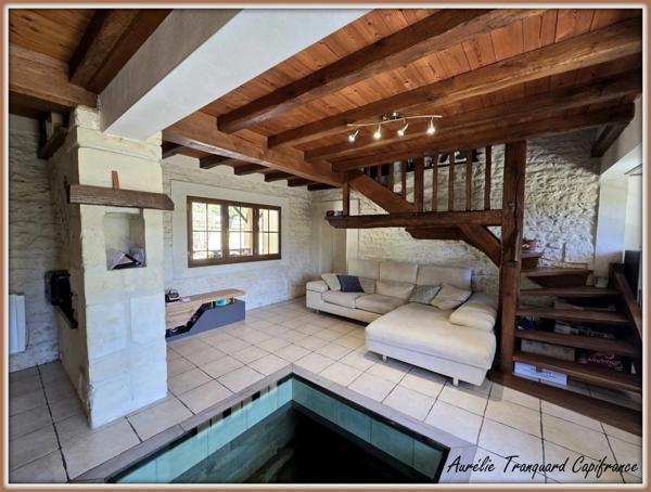 Propriété d'exception à vendre 7 pièces BRIZAMBOURG (17) avec vie de plain-pied, terrain de tennis, piscine- TERRAIN DE + 14300m² AVEC ETANG