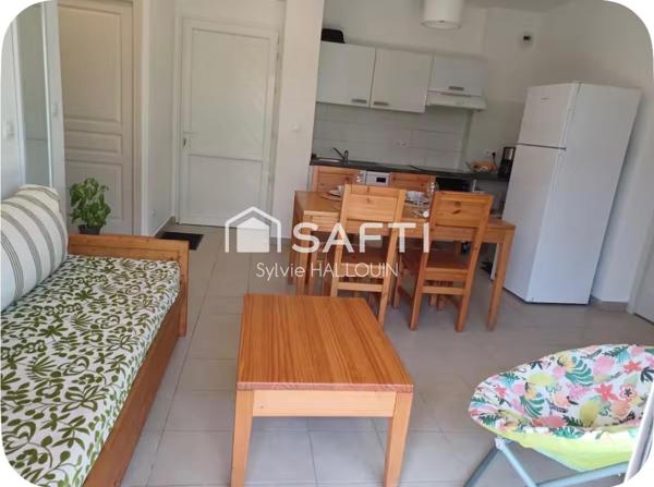 Appart T3 bord de mer 46m² terrasse jardin parking