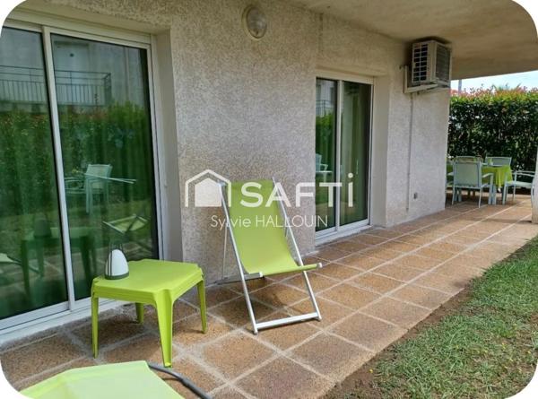 Appart T3 bord de mer 46m² terrasse jardin parking