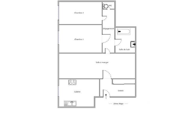 Location appartement 3 pièces 57 m² Villeneuve-la-Garenne