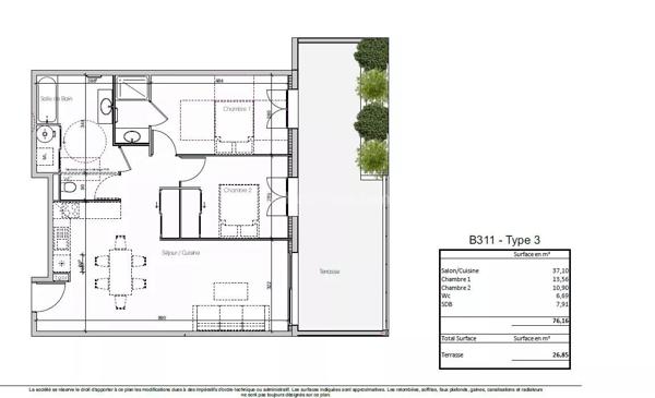 Vente Appartement 3 pièces 76 m2 à Calvi