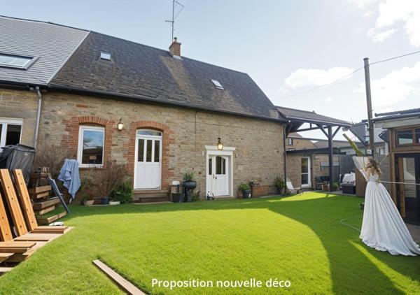 Maison en pierre, 42 m² au sol, terrain 6740 m², Domfront en Poiraie