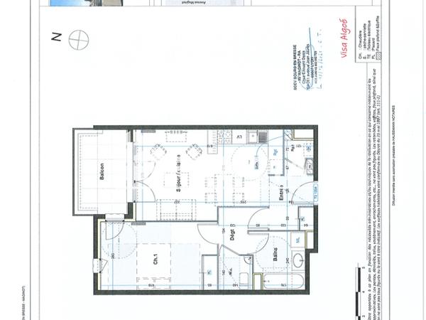 Location Appartement 2 pièces 49.83 m² - 1 A RUE HENRI DUNANT Bourg En Bresse 01000
