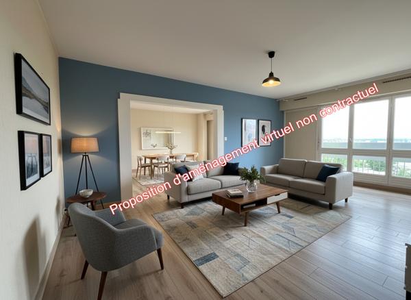 16000 ANGOULEME T4 - 96 m² Dernier étage - Vue panoramique Angoulême - Résidence sécurisée