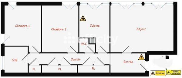 Appartement
         3 pièces
        - 61 m² Exclusivité 199 500 € *