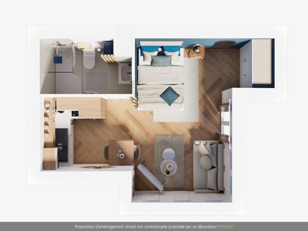 Amiens (80000) STUDIO COUR CENTRE VILLE