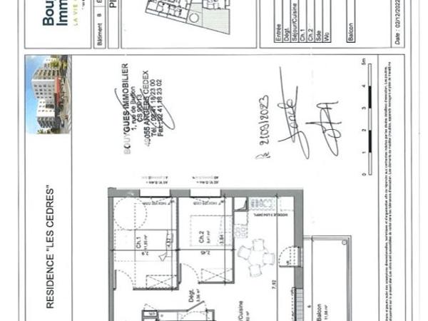 Location Appartement 3 pièces 61.95 m² - RUE HENRIETTE BICARD ZAC QUAI SAINT SERGE Angers 49100