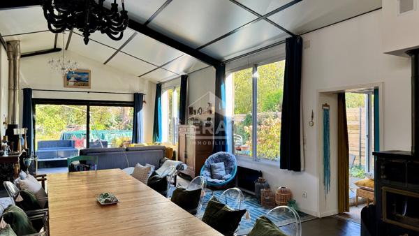 Loft plain-pied avec grand jardin, cour et garage