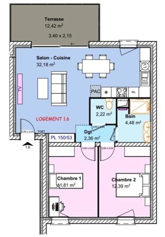 Appartement 3 pièces CUVRY (57)