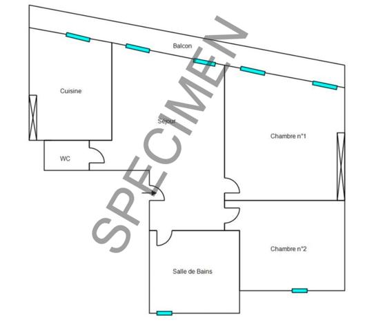 À vendre 2 appartements T3 de 55+58m² à MARSEILLE 1ER ARRONDISSEMENT