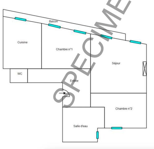 À vendre 2 appartements T3 de 55+58m² à MARSEILLE 1ER ARRONDISSEMENT