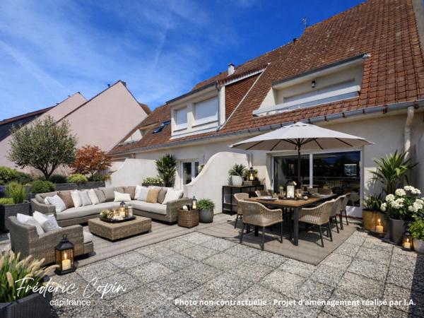 Hardelot-Plage – T4 102 m² – terrasse XXL 74 m² plein Sud – 3 ch – Plage & commerces à pied