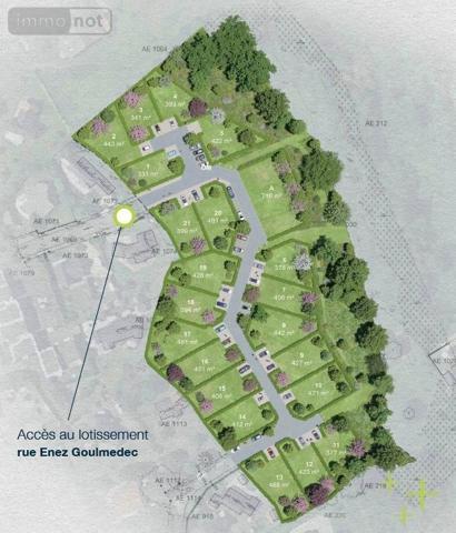 Terrain à Batir à vendre à Pleumeur-Bodou dans les Côtes-d'Armor (22560), ref : 22086-1345