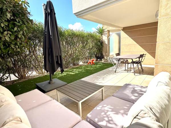 Appartement 2 pièces meublé à louer en rez-de-jardin à Antibes - Rabiac Estagnol