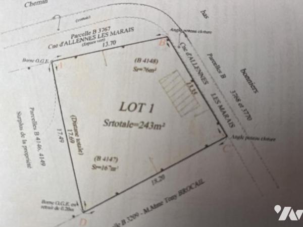Allennes-les-marais Terrain à bâtir 243m² 