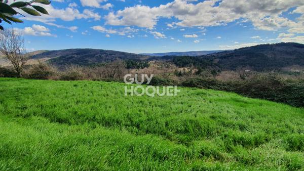 Maison et terrain constructible avec splendide vue à Pranles (proche Privas)