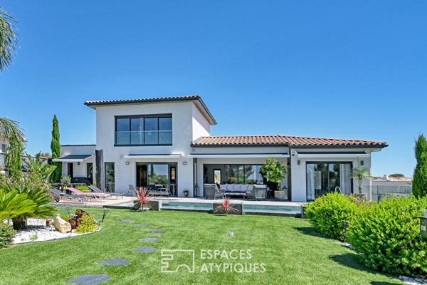 L’Horizon Suspendu – villa lumière, design et vue nature