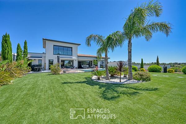 L’Horizon Suspendu – villa lumière, design et vue nature