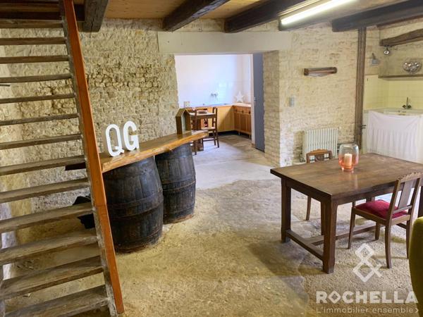 Maison ancienne en meollons 145m2 avec jardin, Aigrefeuille d'Aunis centre.