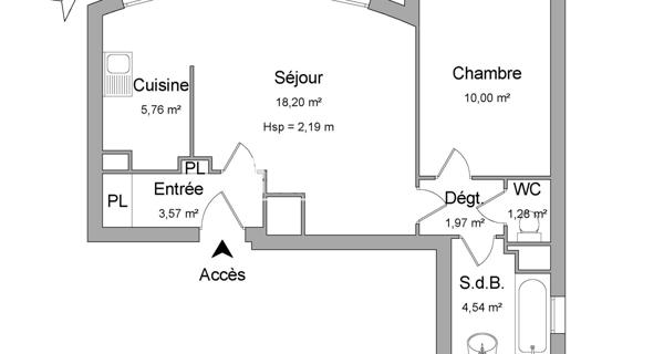 À vendre Appartement 2 pièces 45.32 m² - Antony 92160